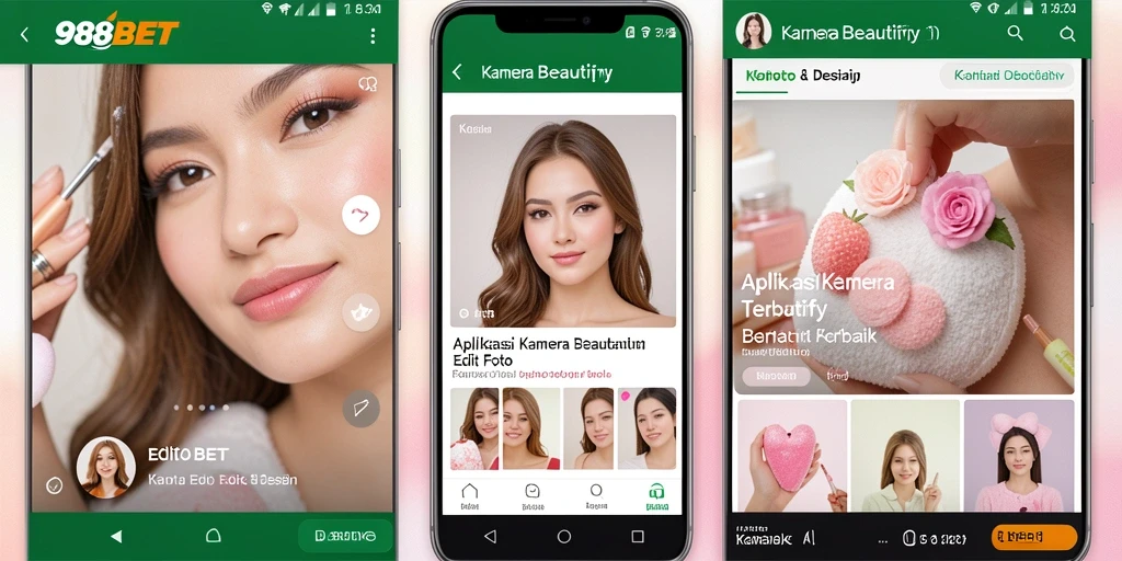 Antarmuka pengguna 988BET dengan fitur Kamera Beautify yang menarik.