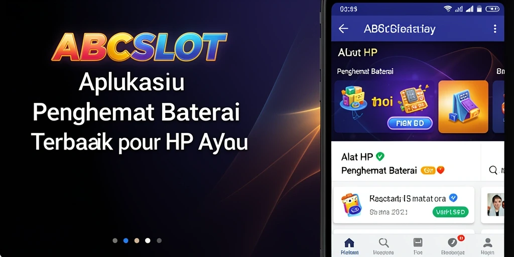 Antarmuka aplikasi ABCSLOT yang intuitif dan fungsional untuk penghemat baterai.
