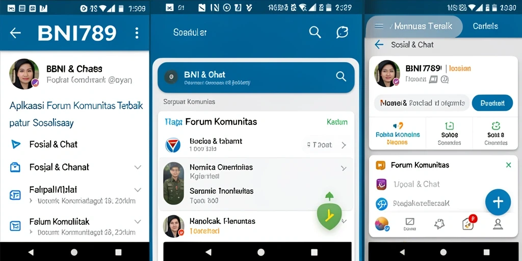 Antarmuka BNI789 yang menawan dan interaktif untuk Forum Komunitas.