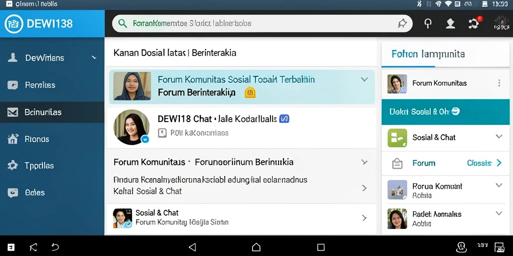 Antarmuka utama DEWI138 menampilkan forum diskusi yang aktif.