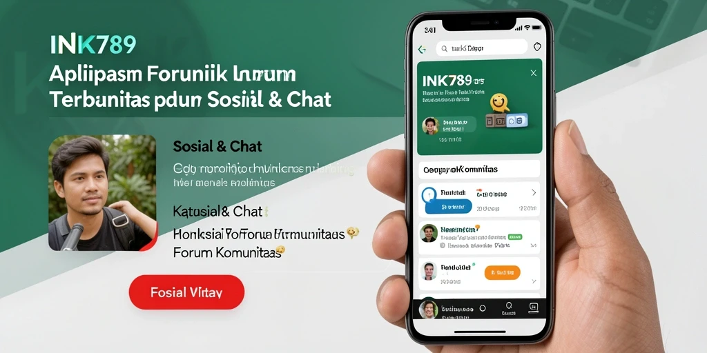 Tampilan antarmuka pengguna aplikasi Forum Komunitas INK789 yang menarik.