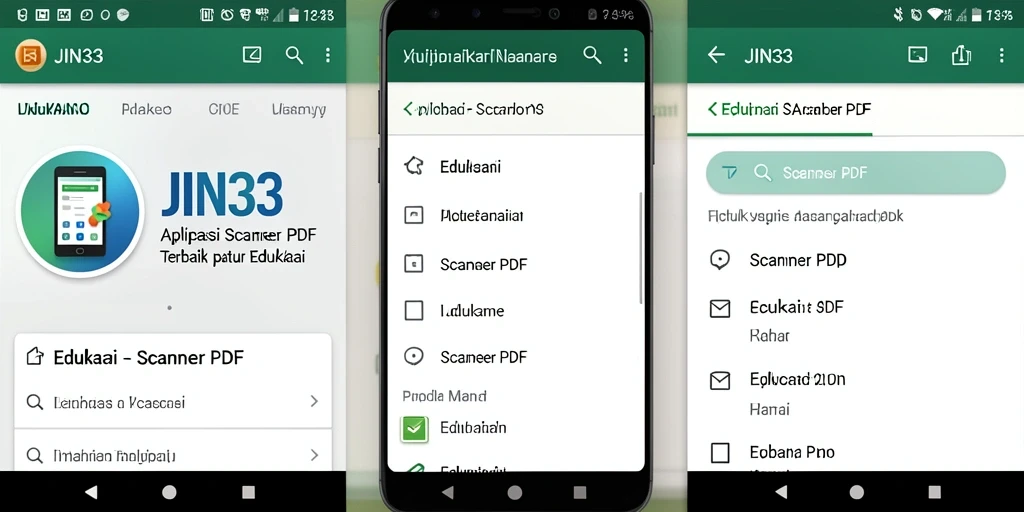 Antarmuka JIN33 yang intuitif untuk pemindaian PDF yang mudah.