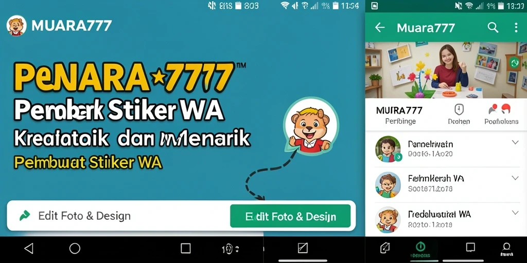 Antarmuka MUARA777 untuk membuat stiker WA yang kreatif.