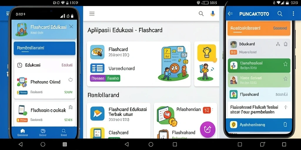 Screenshot utama PUNCAKTOTO menunjukkan antarmuka aplikasi Flashcard yang interaktif dan modern.