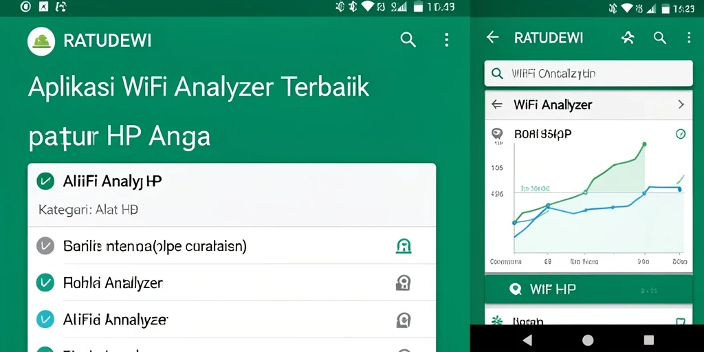 Tampilan antarmuka RATUDEWI yang jelas dan informatif untuk WiFi Analyzer.