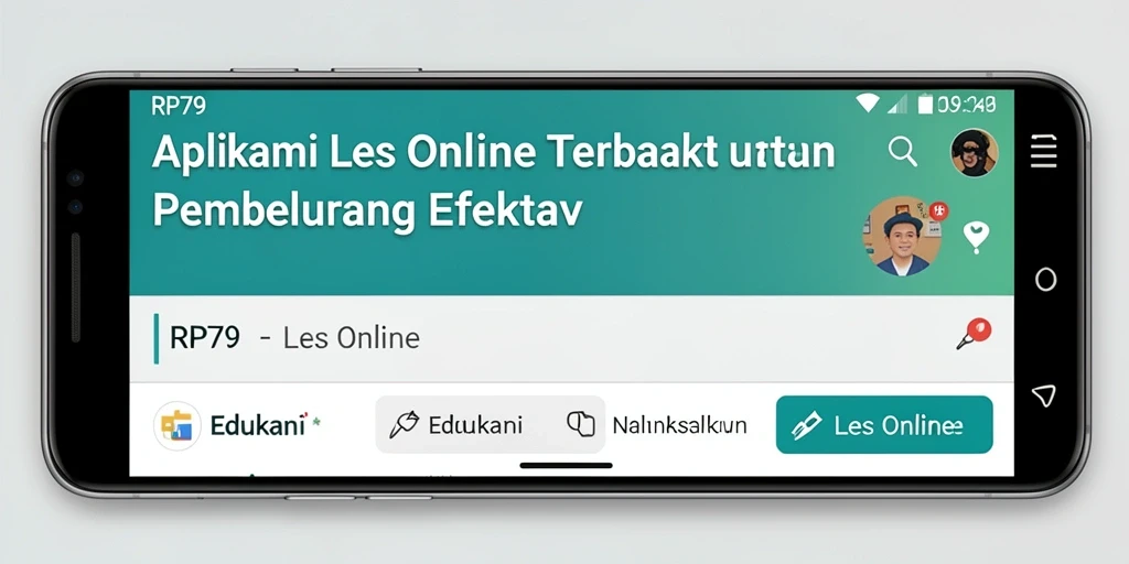Tampilan antarmuka <strong>RP79</strong> yang bersih dan mudah dinavigasi untuk Les Online.